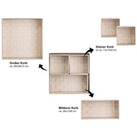 Brandsseller Decorative Storage Box Rattan / Wicker Look Set of 4.