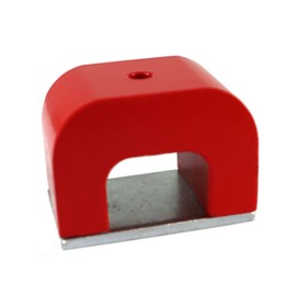 Burnur Red Horseshoe Heavy-Duty Alnico Power Magnets for Education and Doing Velvet Nail (30 lbs Pull)