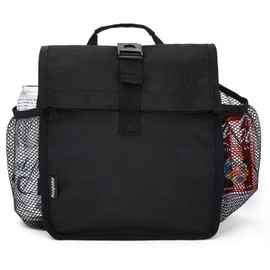 Insulated Lunch Bag for Men & Women - Simple Bento Cooler Tote Box Container for Office, Work, School, Picnic, Beach, Outdoor (Black)