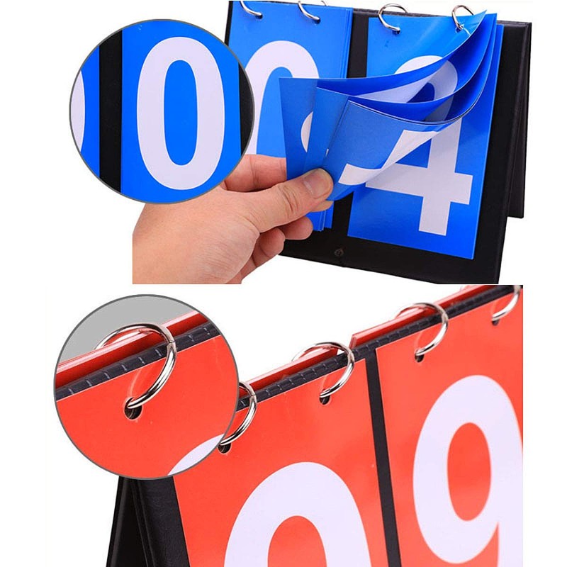 4-Digital Portable Table Top Scoreboard Flipper, Volleyball Basketball Table Tennis