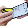 (Press the stamp on the smartphone screen) [Electronic Signature] [Paperless]