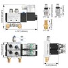 Baomain 2 Station Solenoid Valve Manifold, 110V AC 5 Way
