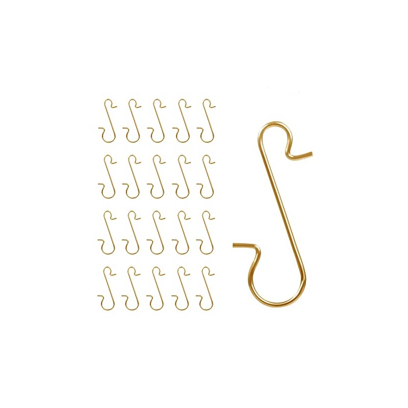 HERZWILD 120pcs Bauble Hooks, Christmas Tree Hooks, Ornament Hooks, Bauble