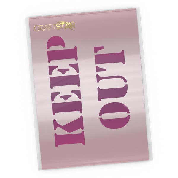 Keep Out Stencil - 21.5 x 15 cm Keep Out