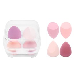 HIGHROCK 4Pcs makeup sponge, beauty sponge for foundation with 1 Egg Case (Pink)