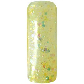 Miss Mirage Gel Nail Soak Off Gel PG5S 0.1 oz (2.5 g), Hologram Glitter, UV/LED Compatible, Color Gel, Soak Off Gel, Aurora Color with 7 Large and Small Glitters