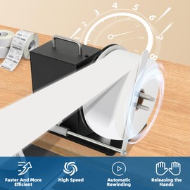Yhaofu Automatic Label Rewinder Machine, Update Label rewinder Supports Any Size by Baffle. with 2 Way Winding Direction, The rewinding Speed can be Automatically Adjusted According to The Printer