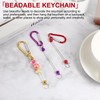 PATIKIL 24 Pcs Beadable Keychains Bars, Metal Beaded Keychain Blanks