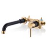 Wall Mount Bathroom Faucet - ARCORA Black and Gold Bathroom