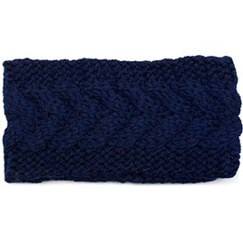 styleBREAKER Women's 04026005 Cable Knit Chunky Knit, Hair Band, Headband - Midnight Blue