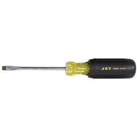 JET 720622-1/4" X 4" Slot Round Shank Cushion Grip Screwdriver