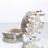 Waltz&F Silver Diamond Crown Ring Holder Jewelry Box Openable Hinged