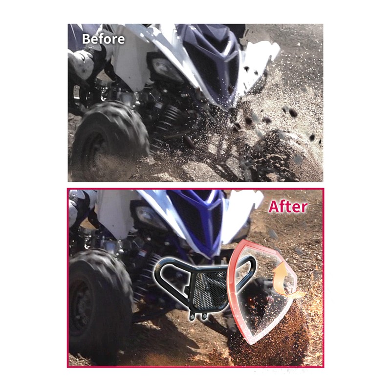 VEISUTOR Front Bumper for Raptor YFM 700 2006-2022, Black Aluminum