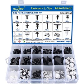 OAUTOO 190pcs fits Ford Mustang 2015-On Auto Body Interior and Exterior Retainer Fastener Clip Assortment