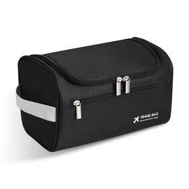 Fyriswho Travel Toiletry Bag for Men, Toiletry Bag, Shaving Bag for Toiletries Accessories, Toiletry Bag, Men's Travel Toiletry Bag, Travel Accessories, Toiletry Bag, Portable Cosmetic Bag, black