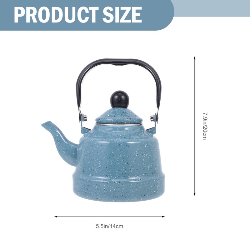 HEMOTON Enameled Tea Kettle with Handle Stovetop Tea Kettle Enamel
