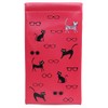 Pearl 098511 Eyeglass Case, Red, Cat and Glasses, Soft, Single