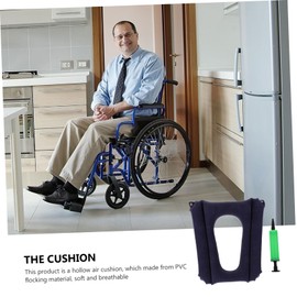 TOVINANNA Inflatable Hollow Seat Cushion for Wheelchair Office Chair Comfortable Flocking Pad for Pressure Relief Cushion for Travel Sitting Sessions