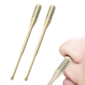 clould fitness 2-in-1 Nasal Hair Cutter, 2025 New Double-Sided Nose Hair Trimmer with Ear Picker, Portable Manual Nasal Trimmer with 360° Rotating Blade(2PCS)