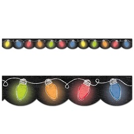Creative Teaching Press Holiday Lights in Chalk Border (6808), Multi