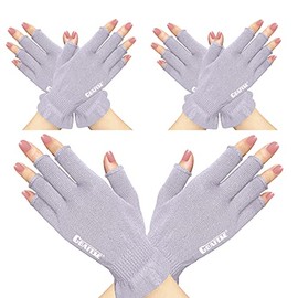 GSAFEME Guantes de algodón para manos secas - Guantes sin dedos con pantalla táctil hidratantes para dormir - Guantes de algodón para eccema para homb
