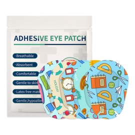 AndicAge 30pcs Kids Adhesive Eye Patches Cute Design Breathable Light Blocking Adhesive Bandages for Toddler