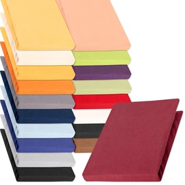 aqua-textil Pur Fitted Sheet Divan Water Beds Cotton 120x200-130x220 cm burgundy
