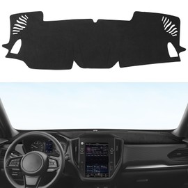 Hugeek Dashboard Cover Mat for Subaru 2025 2026 Forester Accessories Black Flannel Material Anti-Slip Dash Cover Mat Sunshade Glare UV Rays Protector