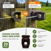 Ceramic Electric Fence Insulators, 20 Pack Heavy Duty Ceramic Insulators
