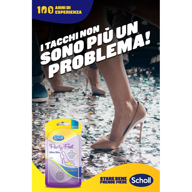 Scholl Party Feet Ultra Slim Gel Plant Support - Clear