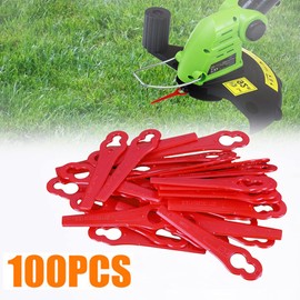 Odashen 100Pcs/Set 83mm Plastic Blade for STIHL Polycut 2-2 FSA 45 4008 007 1000 Cordless Lawn Mower Grass Trimmers Cutter Tool