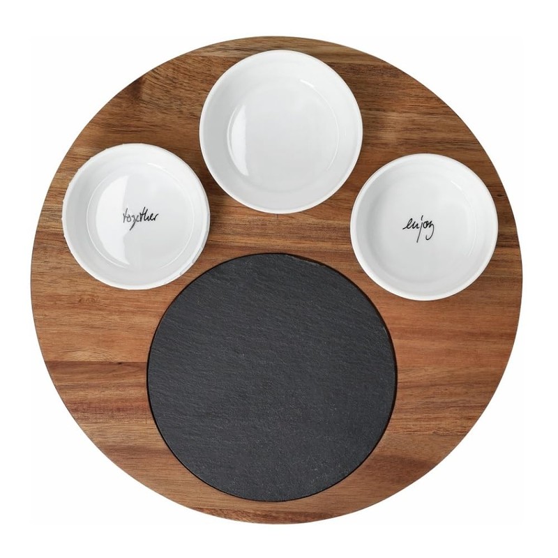 Räder Appetizer Serving Board with Bowl Together