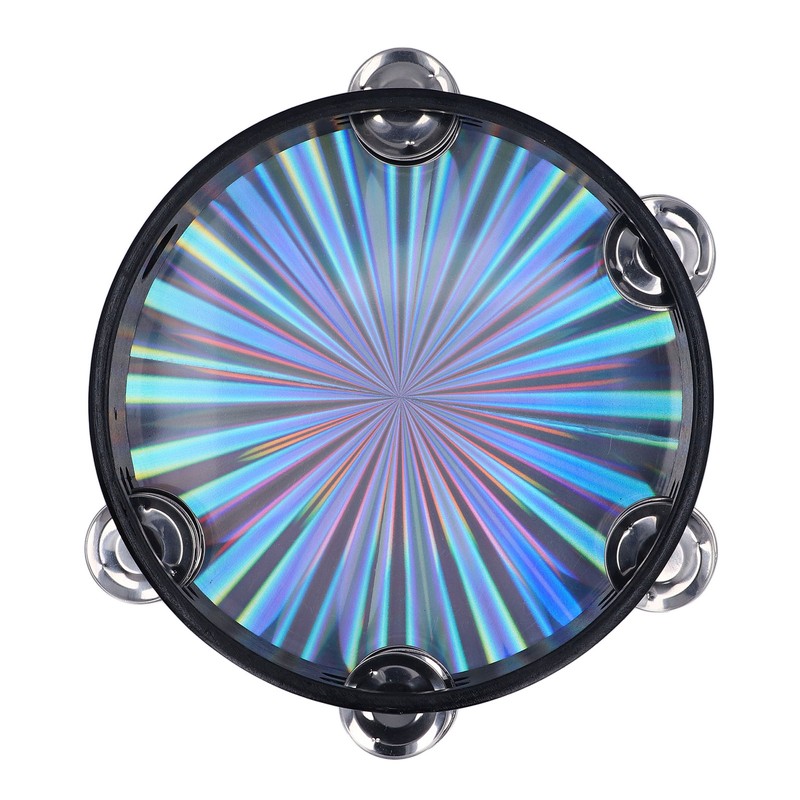 Radiant Tambourine Reflective Clear Crisp Sound Double Row Bell Drum
