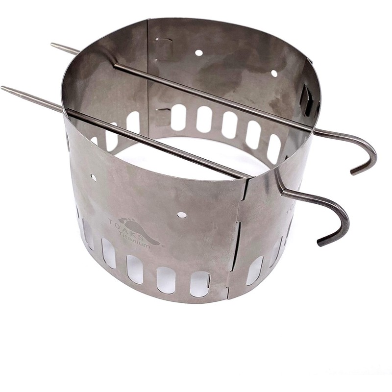 TOAKS Titanium Windscreen Stand 4PCS with TOAKS Titanium Tent Stakes