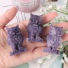 Artistone Purple Lepidolite Crystal Owl Statue Carved Owl Figurines Animal