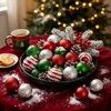HipTree Shatterproof Red Green White Christmas Ornaments Tree Decorations