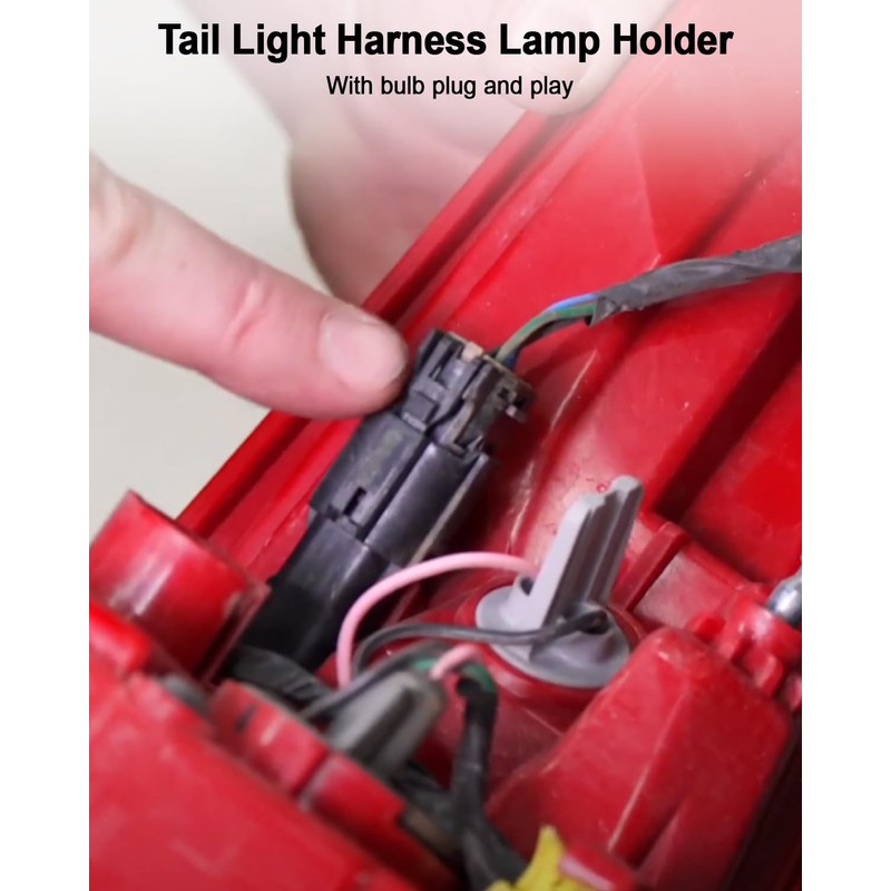 Rear Tail Light Lamp Socket and Wire Harness Fit for