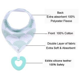 Oaygat 4 Pack Baby Bandana Dribble Bibs Drool Bibs Baby Teething Bibs with Snaps Baby Teething Toy Super Absorbent Bibs Newborn Bibs Baby Bibs Triangle Bib for Boys Girls Unisex Infant Toddlers