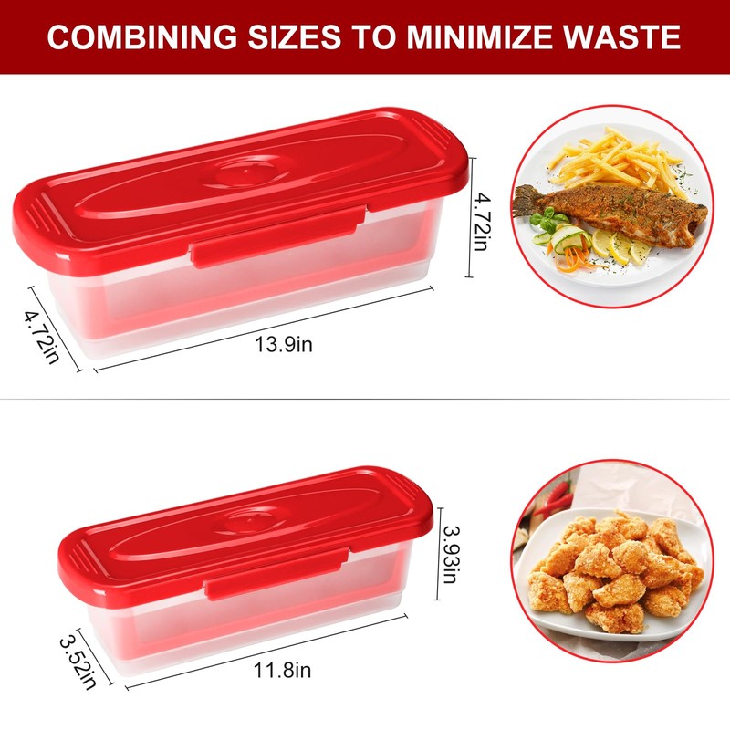 Batter Bowl with Lid, 2-Pack Fish Batter Shaker, Better Breader