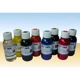 Nano Brand Dinsink 8 x 100 Ounce Premium Grade Pigment Ink for Epson Refillable T054 cartridges and Epson Stylus Photo Printer R800 R1800