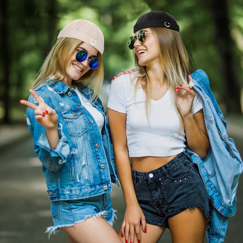 Minicloss Cotton Docker Cap, Adjustable Docker Cap Men Women Hat,