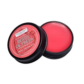 Nuestra Tierra Cosmética Besos de Fresa, Bálsamo Labial Reparador Orgánico, 14 grs
