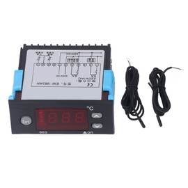 Temperature Controller Cooling Heating Multifunctional Thermostat with Dual Sensor AC220V