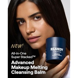 Remedy Derm Dissolve Cleansing Balm - Remedy for Pre-Cleansing - Melts Makeup and Sunscreen - Ceramides, Safflower Lipids, Centella - Fragrance Free - By Dermatologist Dr. Shah - 1.5 Fl Oz