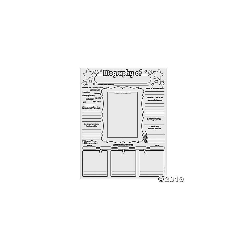 Fun Express Cyo All About Biography Posters - 30 Pieces