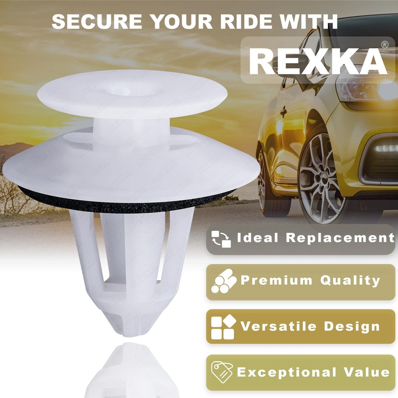 Rexka 15pcs Door Trim Panel Clip with Sealer Compatible with