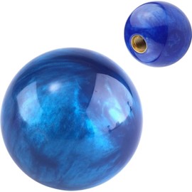 JINGLINGKJ Gear Shift Knob Manual Stick at MT Car Universal Custom Pearl Ball Roller Shifter Lever Head with 3 Types of Adapters (Blue)