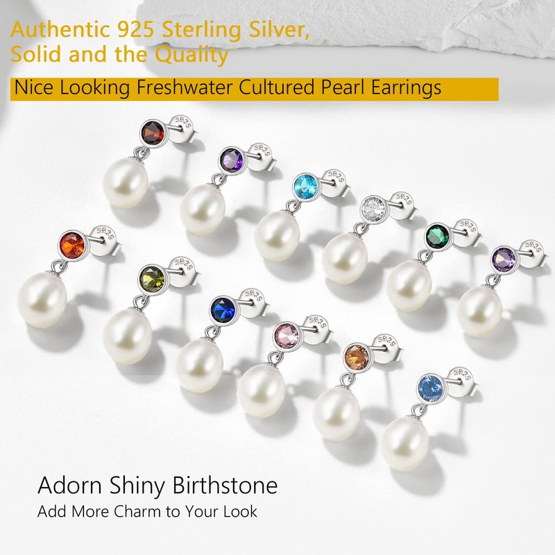 Prosilver Womens Earrings October Tourmaline Birthstone Stud Sterling Silver Pearl