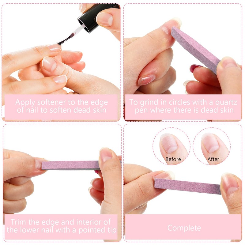8 Pieces Stone Nail File Pumice Stick for Fingernails Pumice