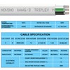 6 Gauge Marine Wire,6 AWG Marine Grade Wire,6/3 Triplex Tinned